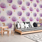 Floral Balloon Butterflies Multicolor Wallpaper