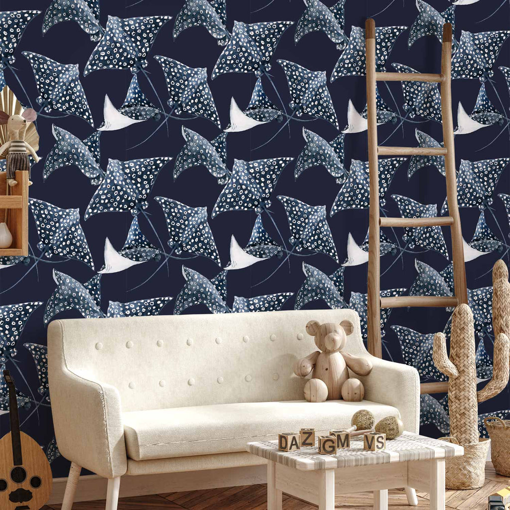 Underwater Fish Pattern Children's Wallpaper