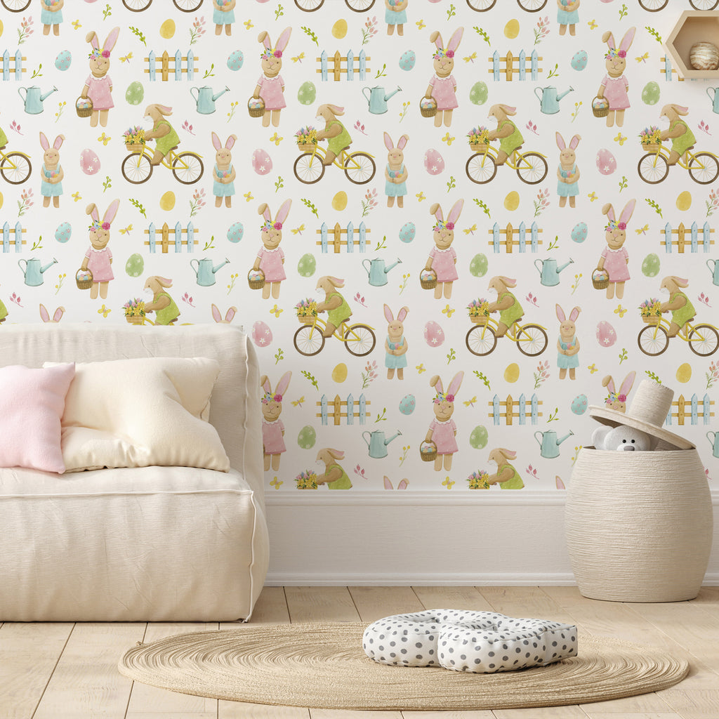 Wallpaper Bunny Idyll for Children