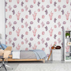 Pink Cacti Nature Wallpaper