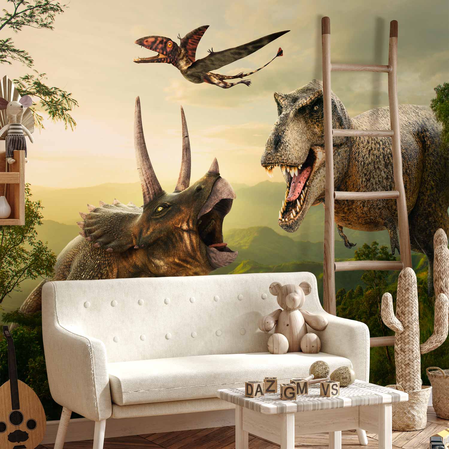 Dinosaur Forest Fantasy Wall Mural