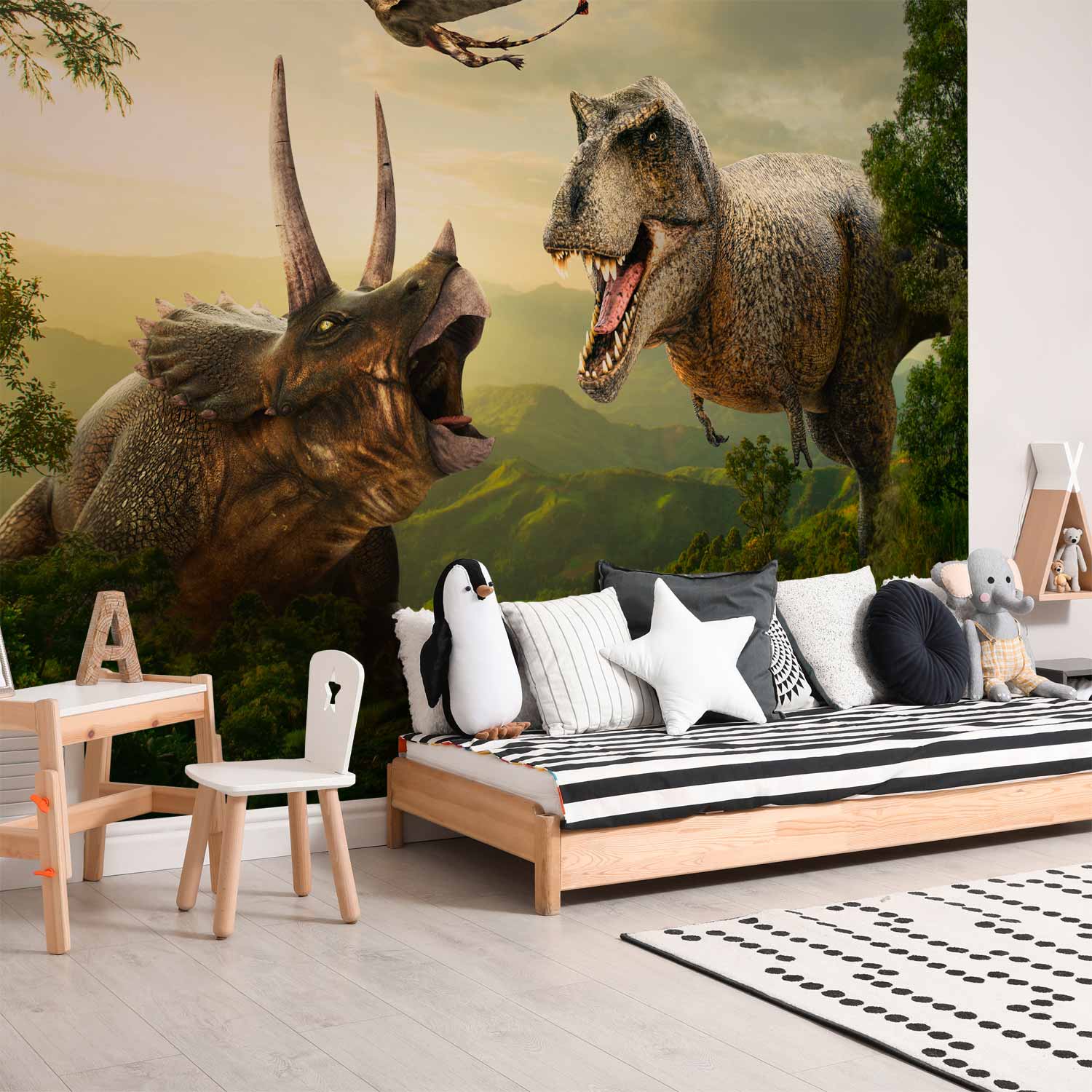 Dinosaur Forest Fantasy Wall Mural