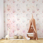 Wall Mural for Children - Feathers and Hares Theme
