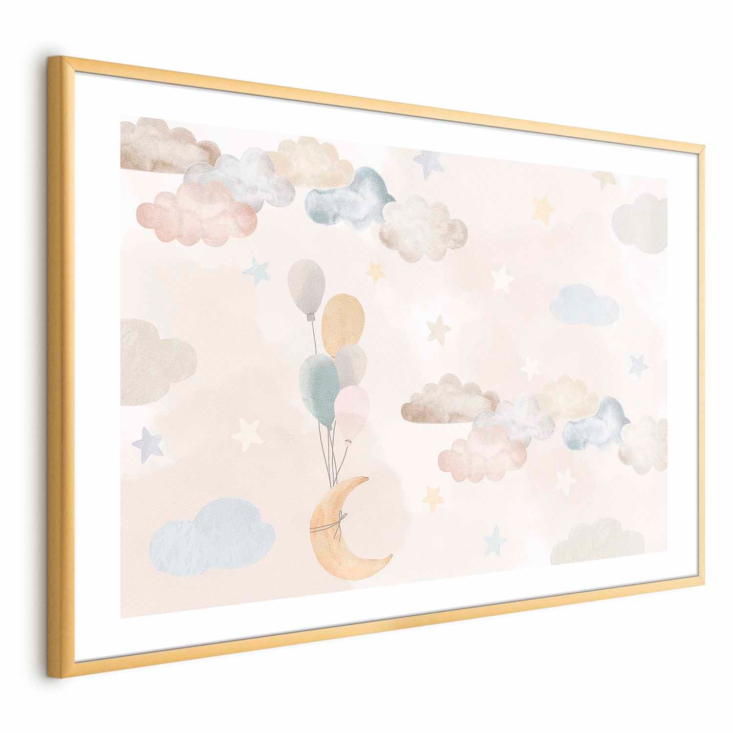 Fairytale Sky Beige Kids Poster