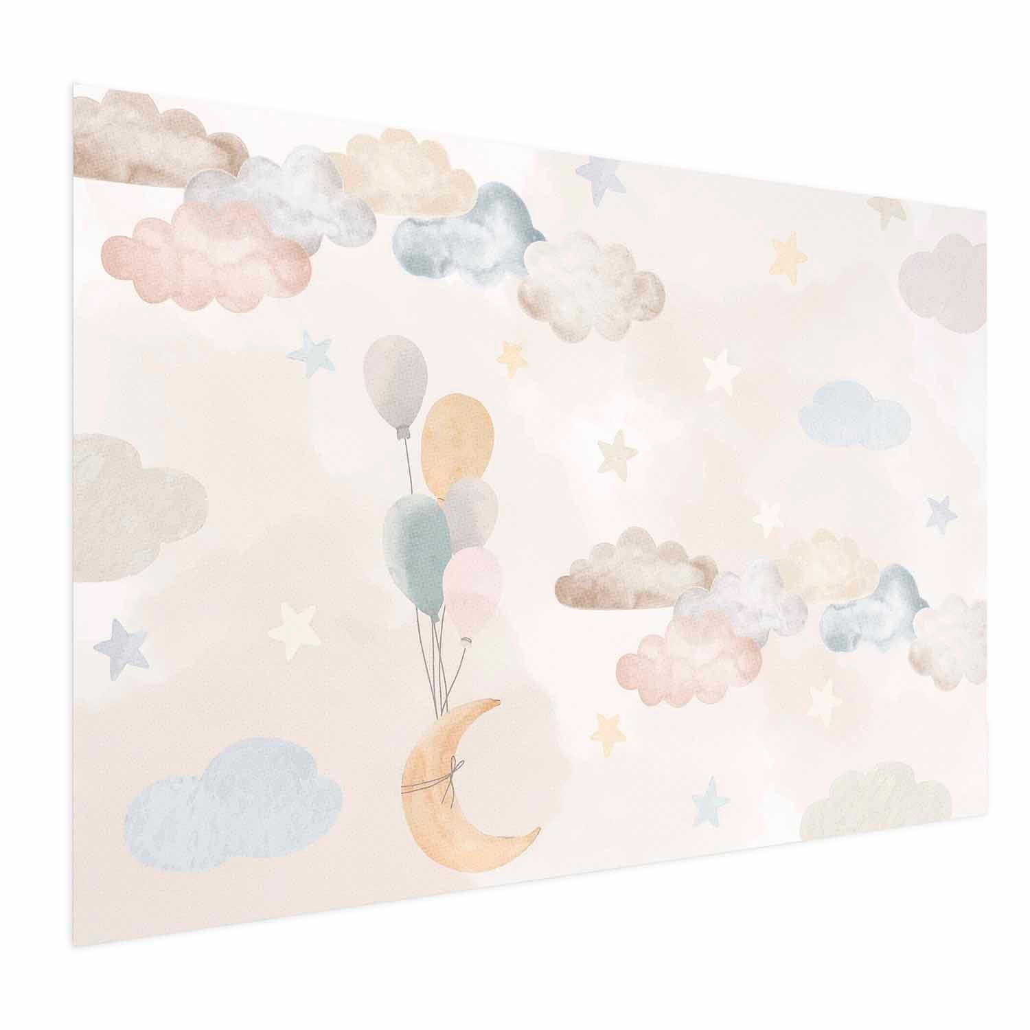 Fairytale Sky Beige Kids Poster