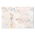 Pastel Moon and Balloons Fantasy Canvas Print