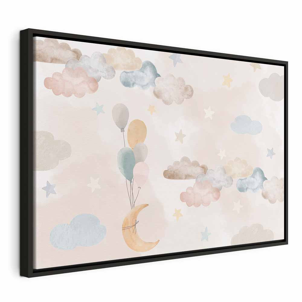 Canvas Print - Fairy-Tale Moon with Pastel Colors
