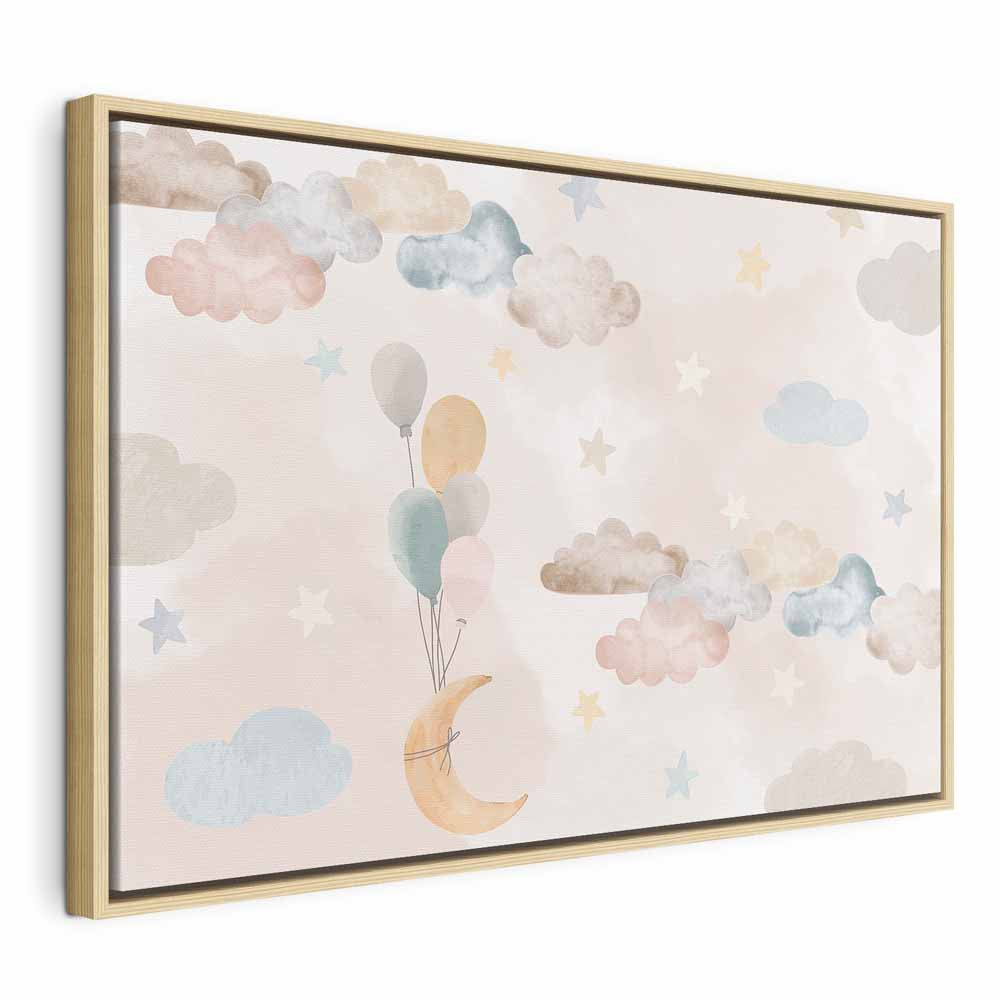 Canvas Print - Fairy-Tale Moon with Pastel Colors