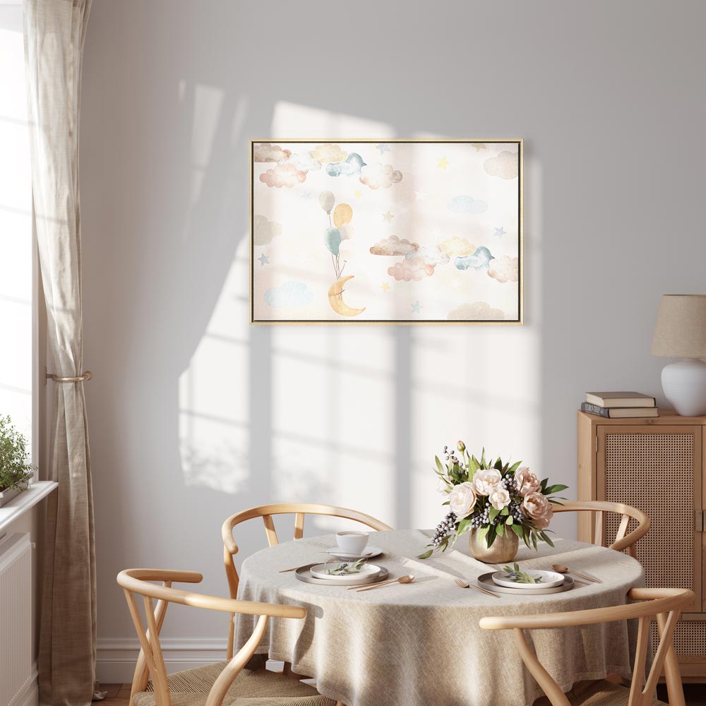 Canvas Print - Fairy-Tale Moon with Pastel Colors