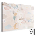 Pastel Moon and Balloons Fantasy Canvas Print