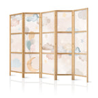 Japanese Room Divider with Fairy-Tale Moon motif on beige background
