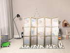 Japanese Room Divider with Fairy-Tale Moon motif on beige background