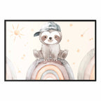 Little Animal Stars and Rainbows Kids Poster