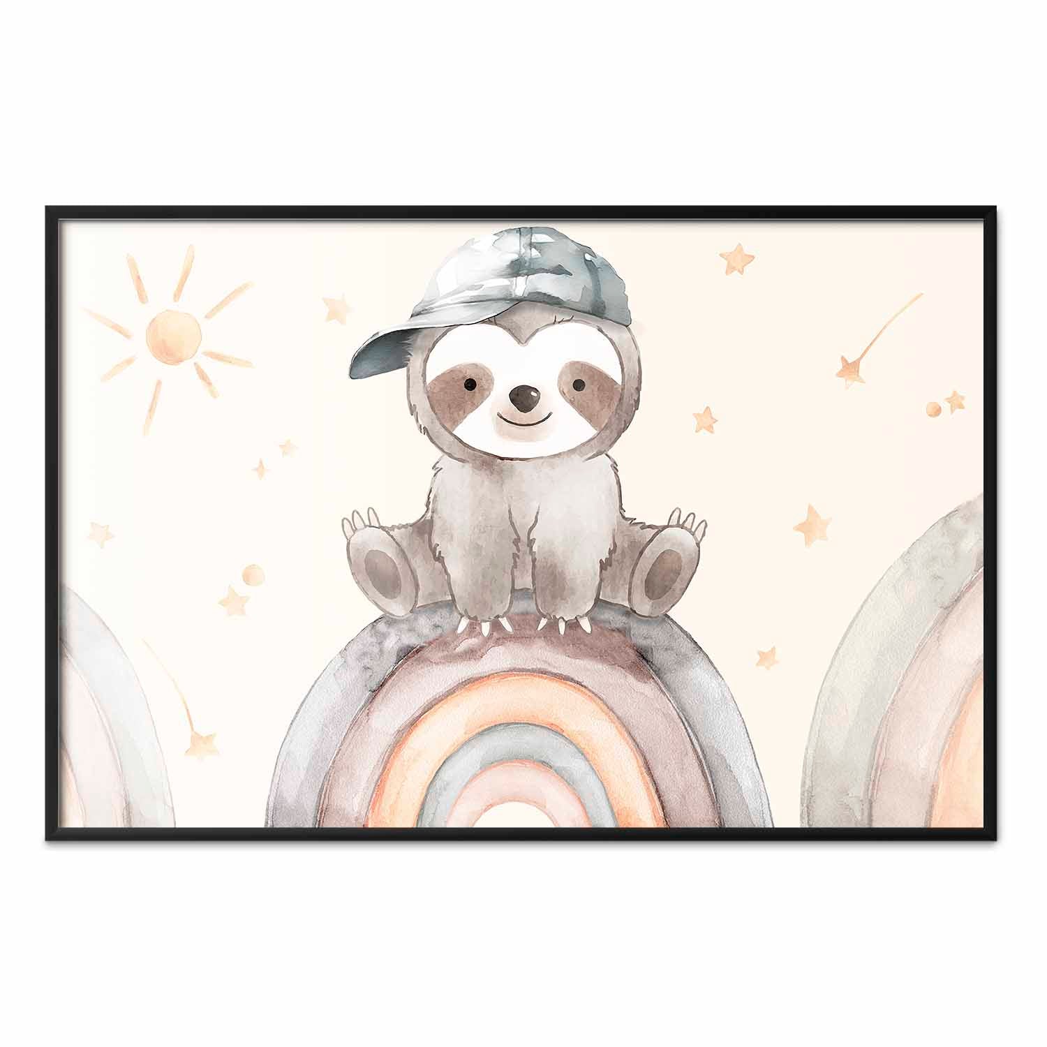 Little Animal Stars and Rainbows Kids Poster