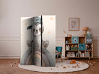 Room Divider: Happy Sloth on Rainbow Stars