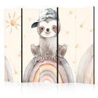 Room Divider - Happy Sloth with Muted Colors