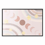 Moon Phases Rainbow Poster