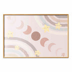 Moon Phases Rainbow Poster