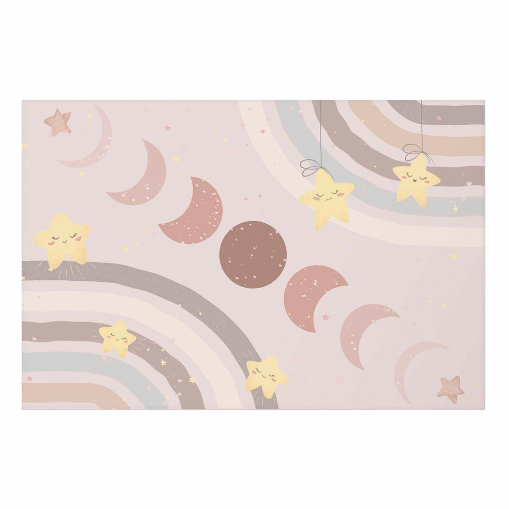 Moon Phases Rainbow Poster