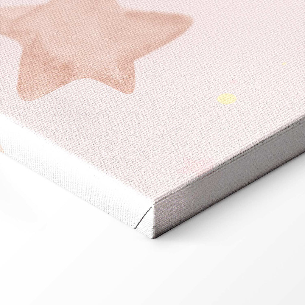 Rainbow and Moon Phases Kids Canvas Print