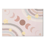 Rainbow and Moon Phases Kids Canvas Print
