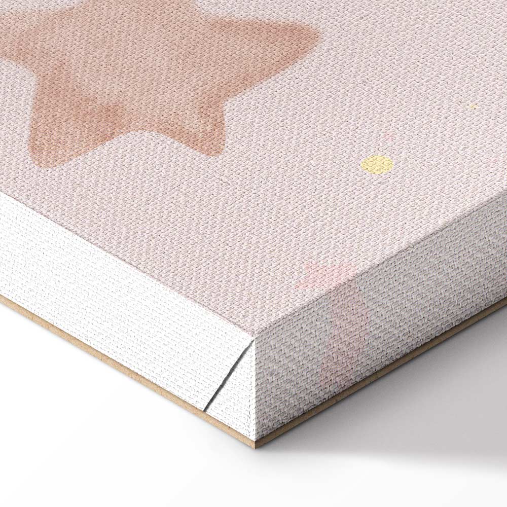 Rainbow and Moon Phases Kids Canvas Print