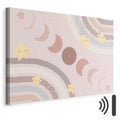 Rainbow and Moon Phases Kids Canvas Print