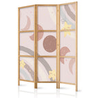 Japanese Room Divider - Joyful Sky with Stars and Rainbow