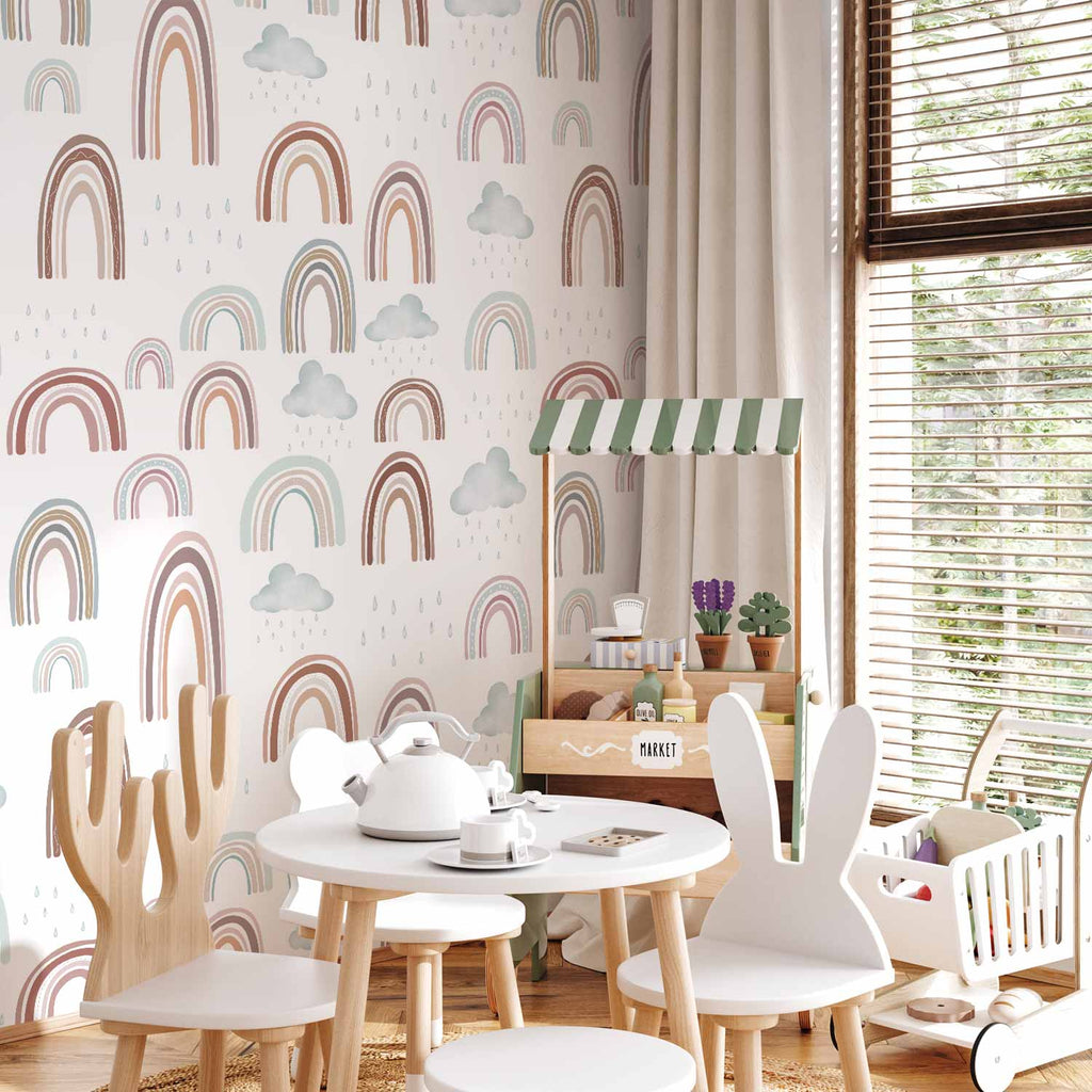 Rainbow After Rain Sky Wall Mural