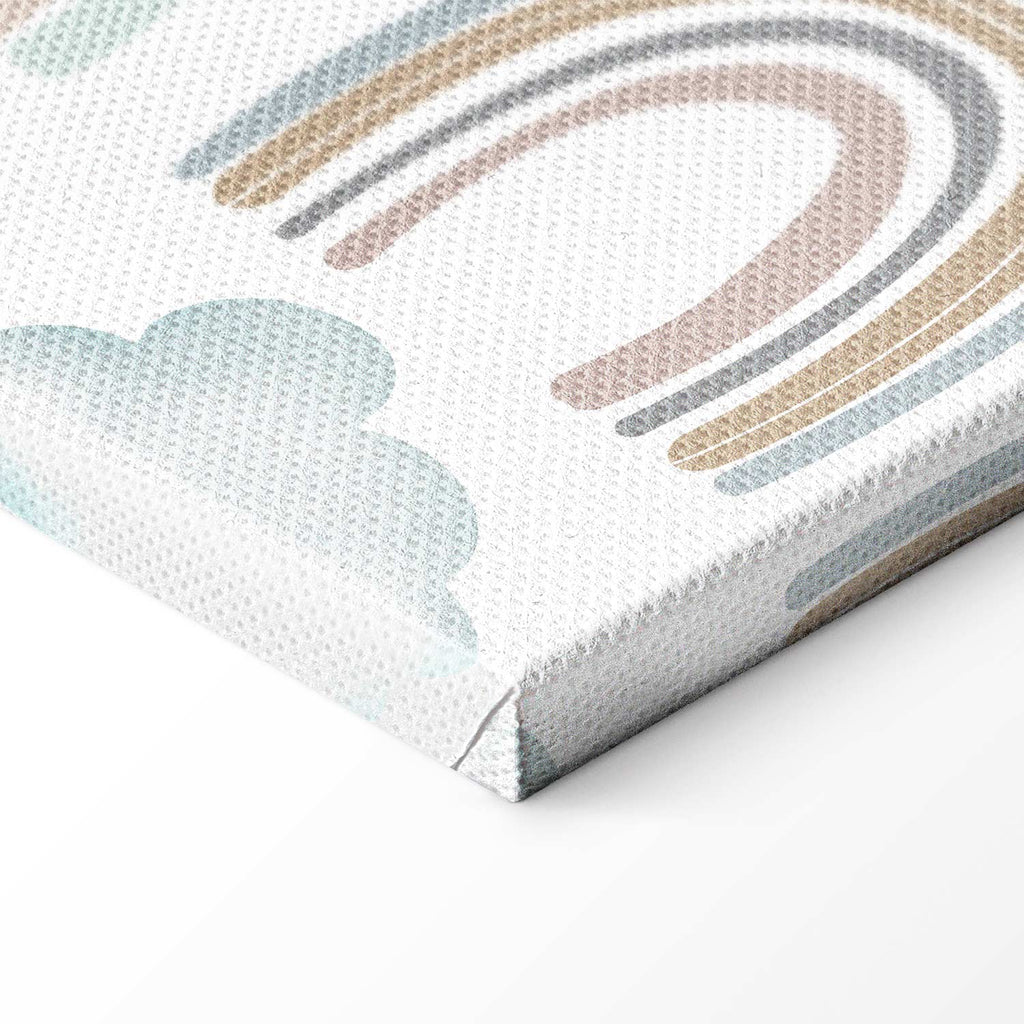 Pastel Rainbow Clouds Children's Canvas Print