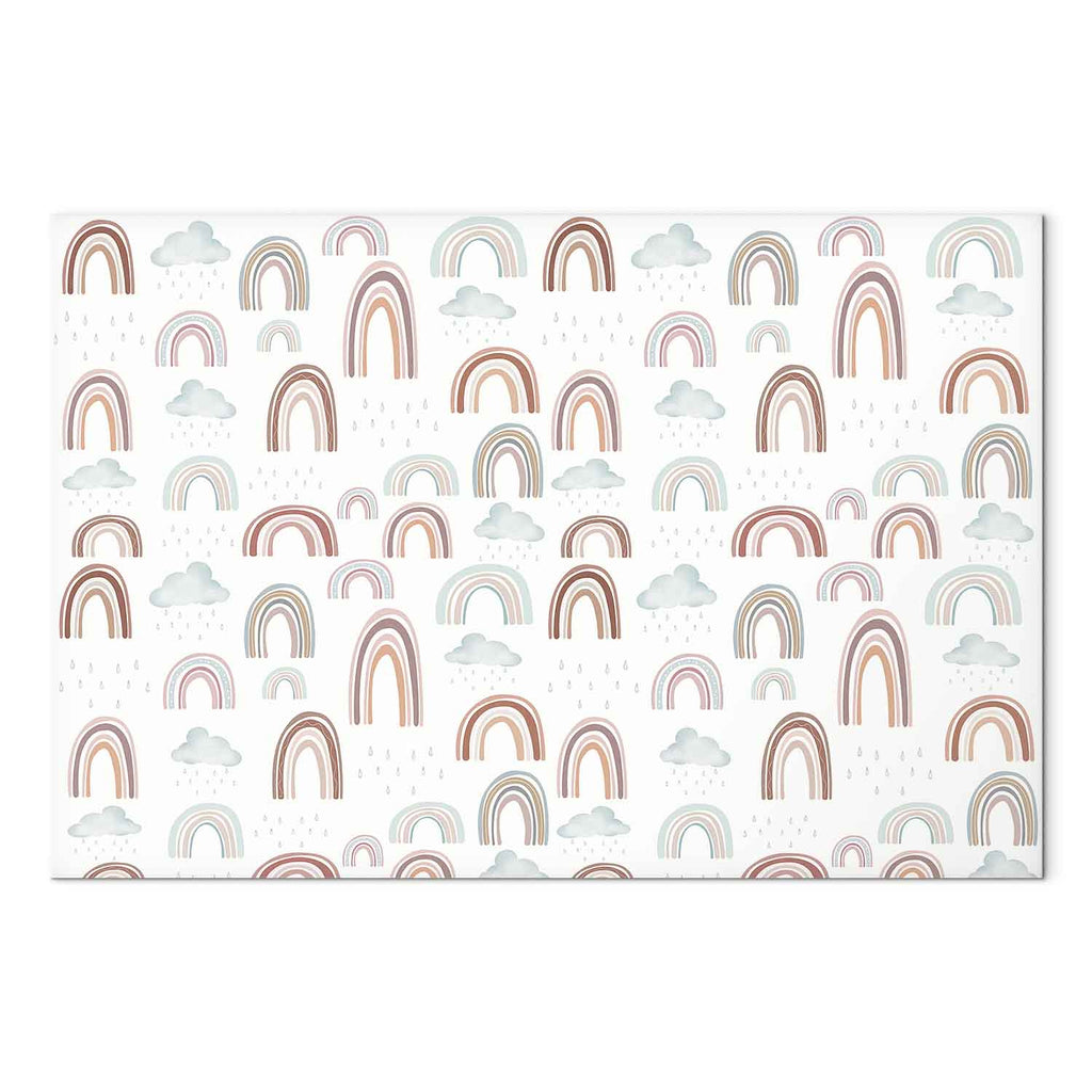 Pastel Rainbow Clouds Children's Canvas Print