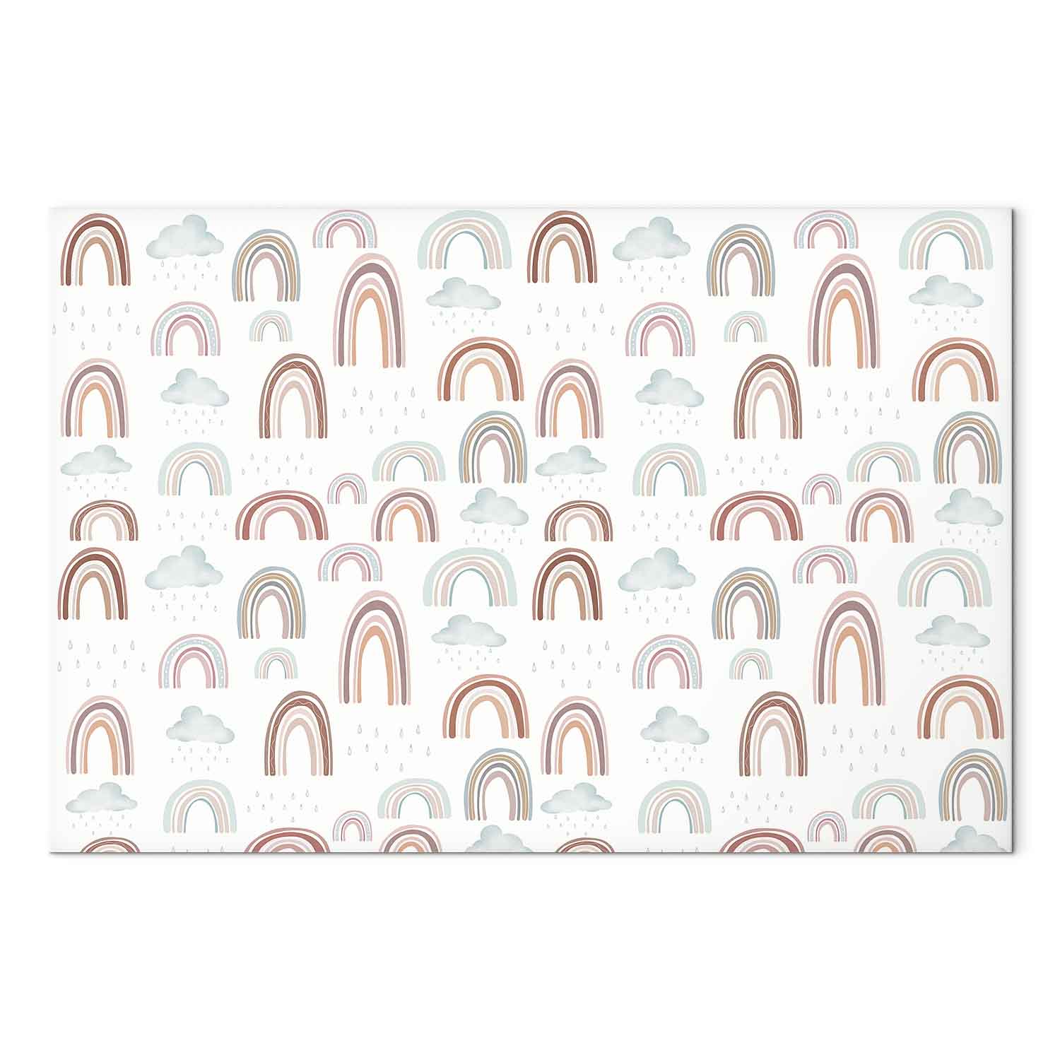 Pastel Rainbow Clouds Children's Canvas Print