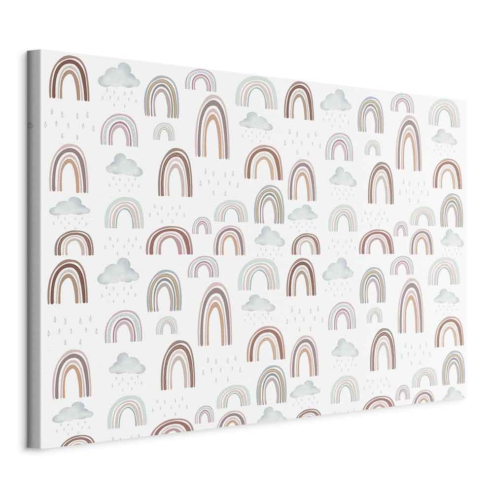 Canvas Print - Rainbows After the Storm in Pastel Hues