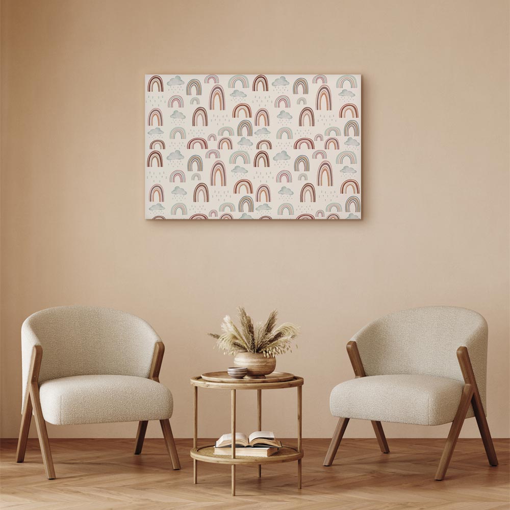 Canvas Print - Rainbows After the Storm in Pastel Hues