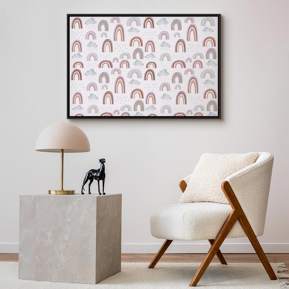 Canvas Print - Rainbows After the Storm in Pastel Hues