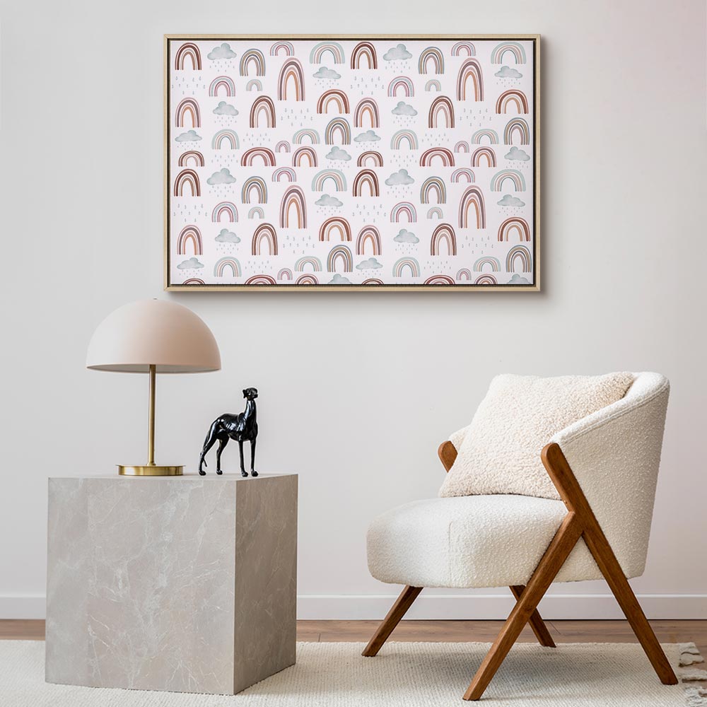 Canvas Print - Rainbows After the Storm in Pastel Hues