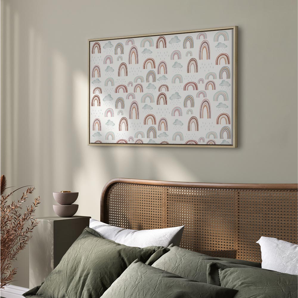 Canvas Print - Rainbows After the Storm in Pastel Hues