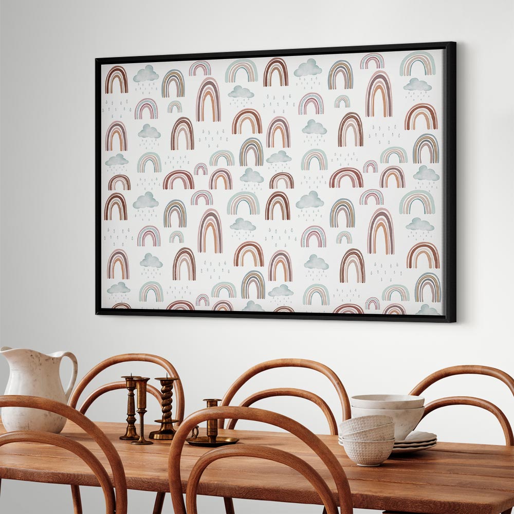 Canvas Print - Rainbows After the Storm in Pastel Hues