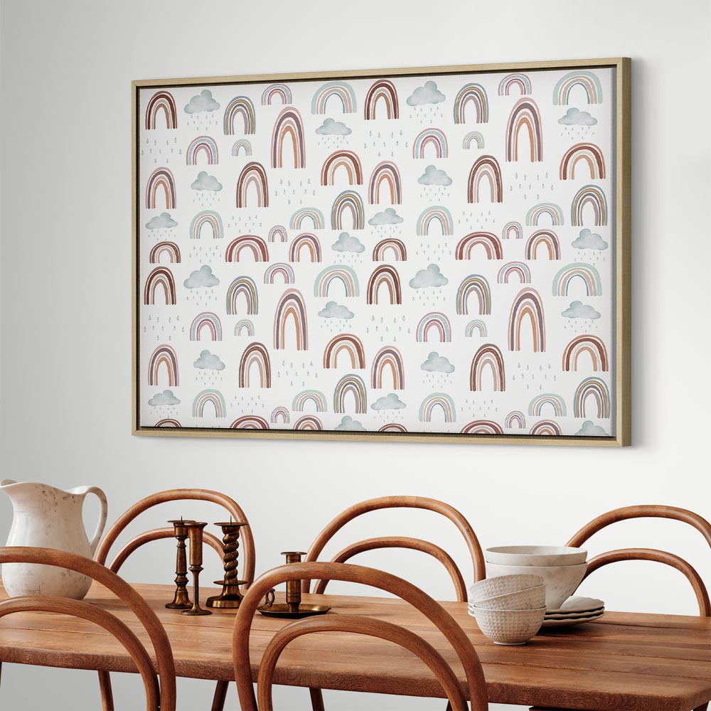 Canvas Print - Rainbows After the Storm in Pastel Hues