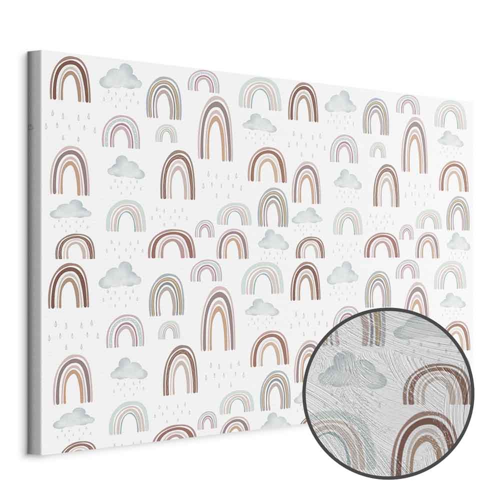 Pastel Rainbow Clouds Children's Canvas Print