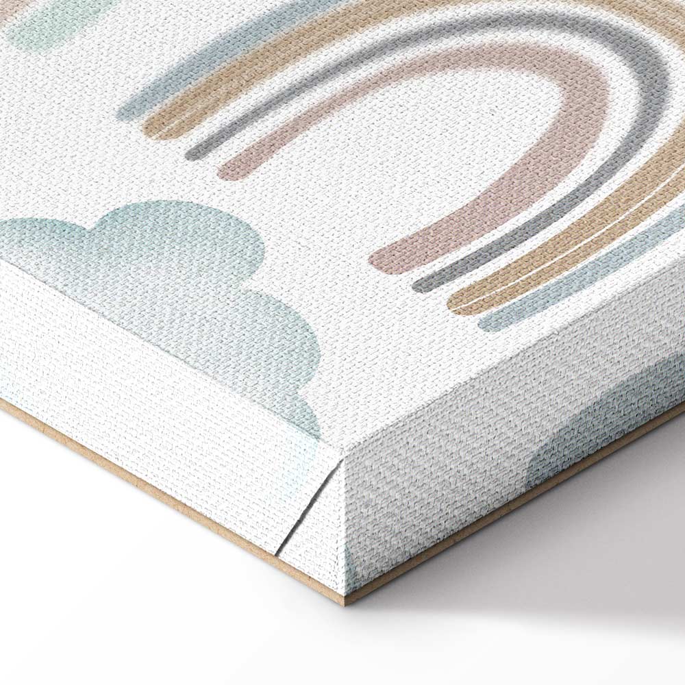 Pastel Rainbow Clouds Children's Canvas Print