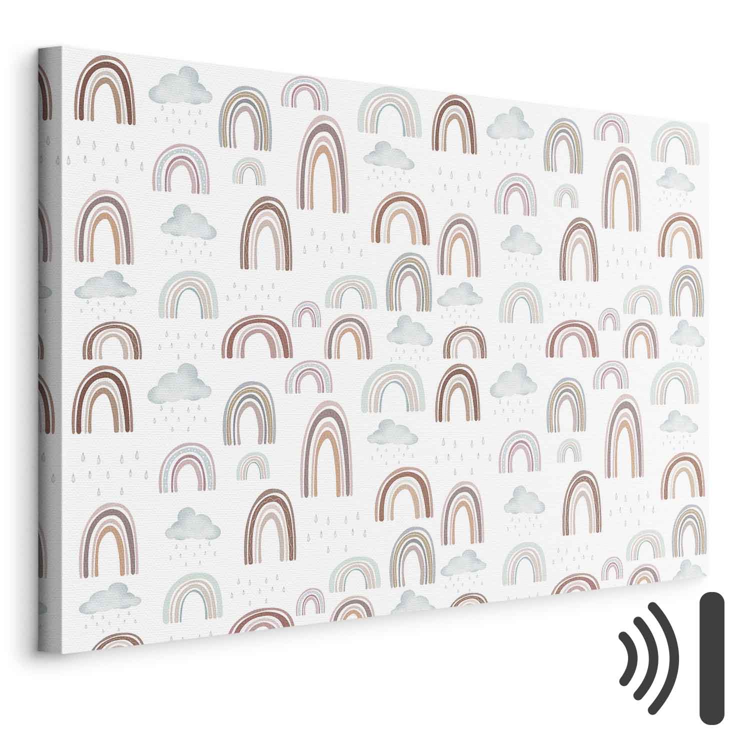 Pastel Rainbow Clouds Children's Canvas Print