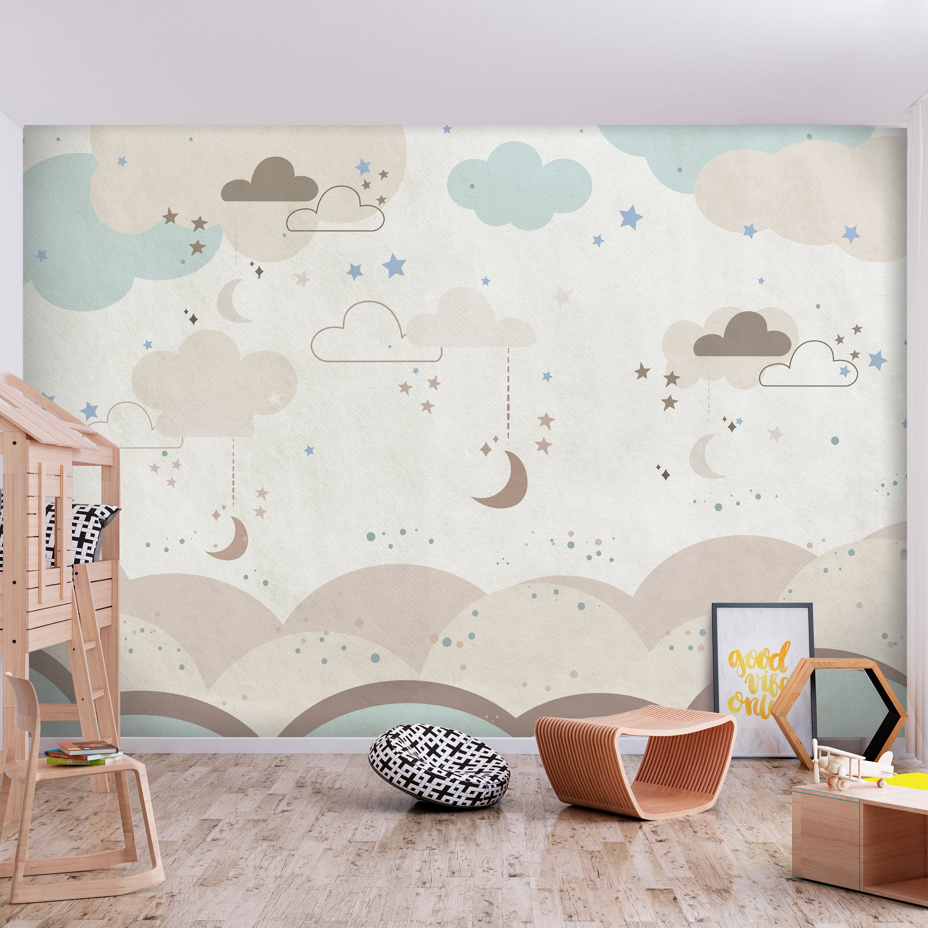 Wall Mural - Fairytale Night: Dreamy Kids Room Art