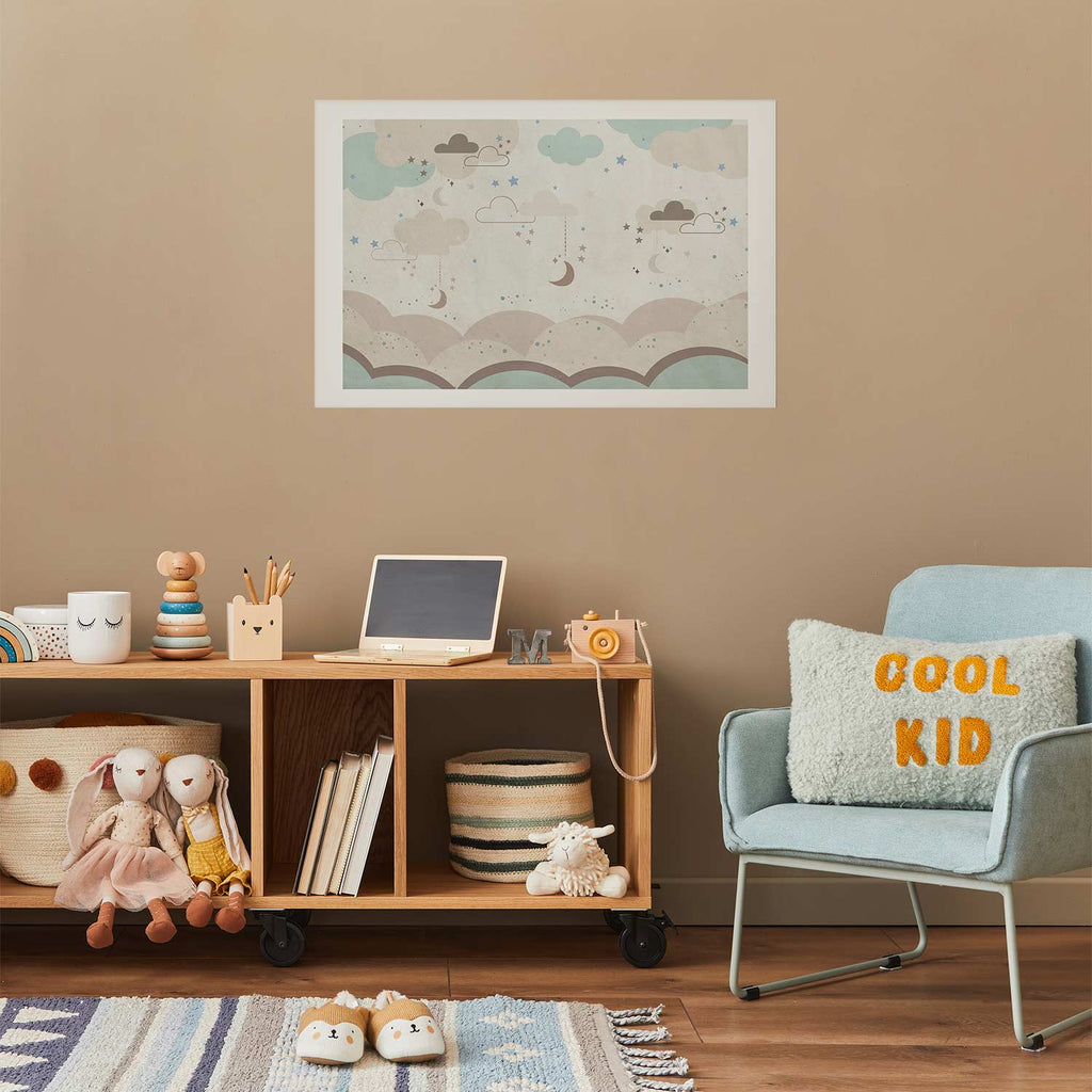 Fairytale Night Beige Kids Poster