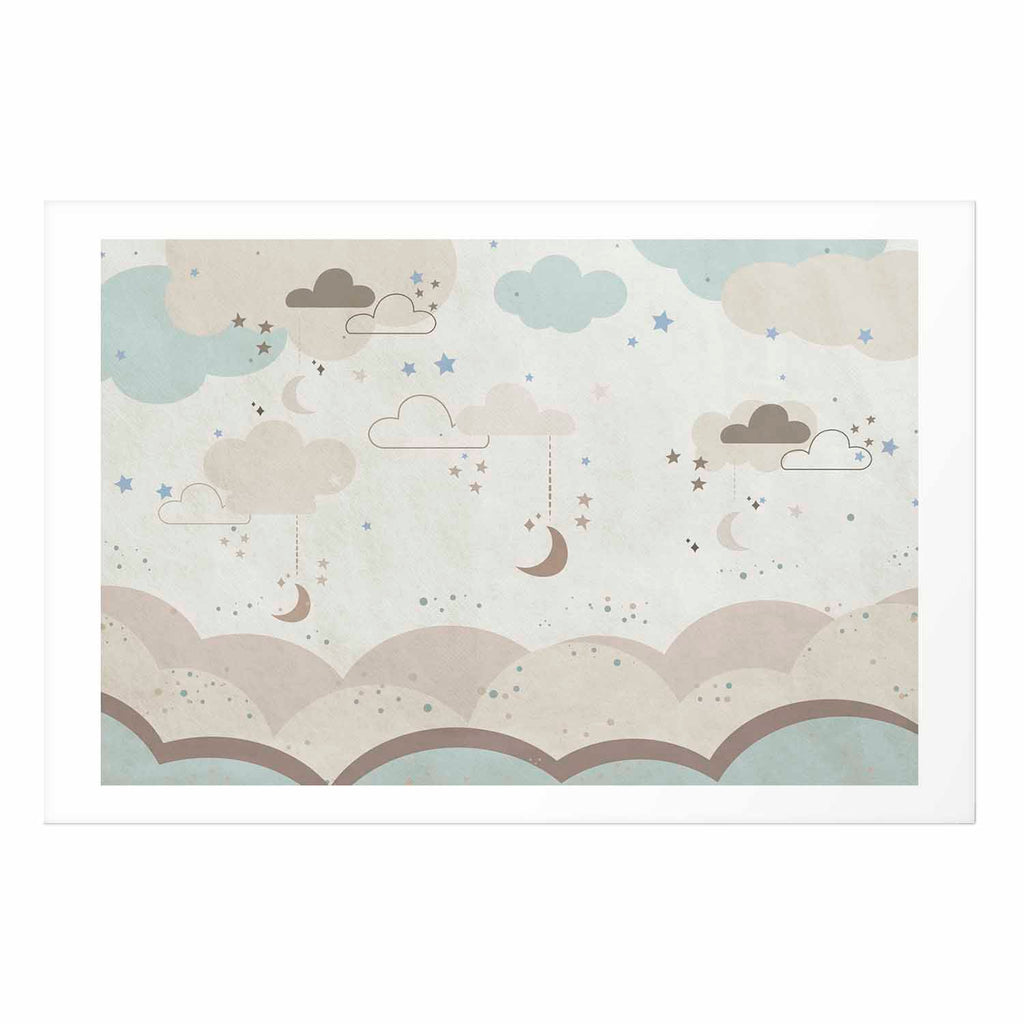 Fairytale Night Beige Kids Poster
