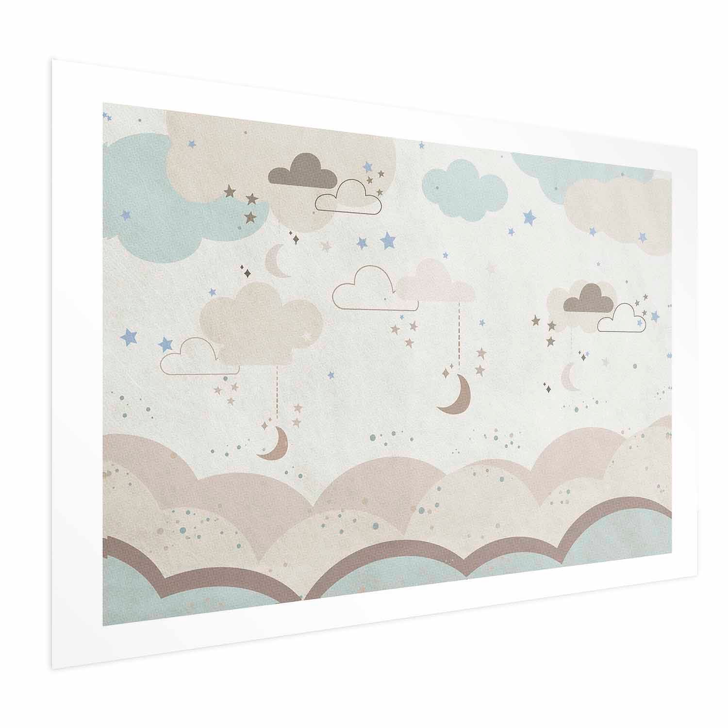 Fairytale Night Beige Kids Poster