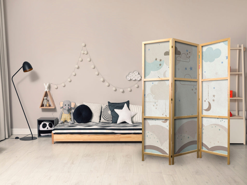 Japanese Room Divider 3-Panel Oriental Screen