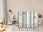 Room Divider - Cloudy Night Sky, 5-Panel, For Children