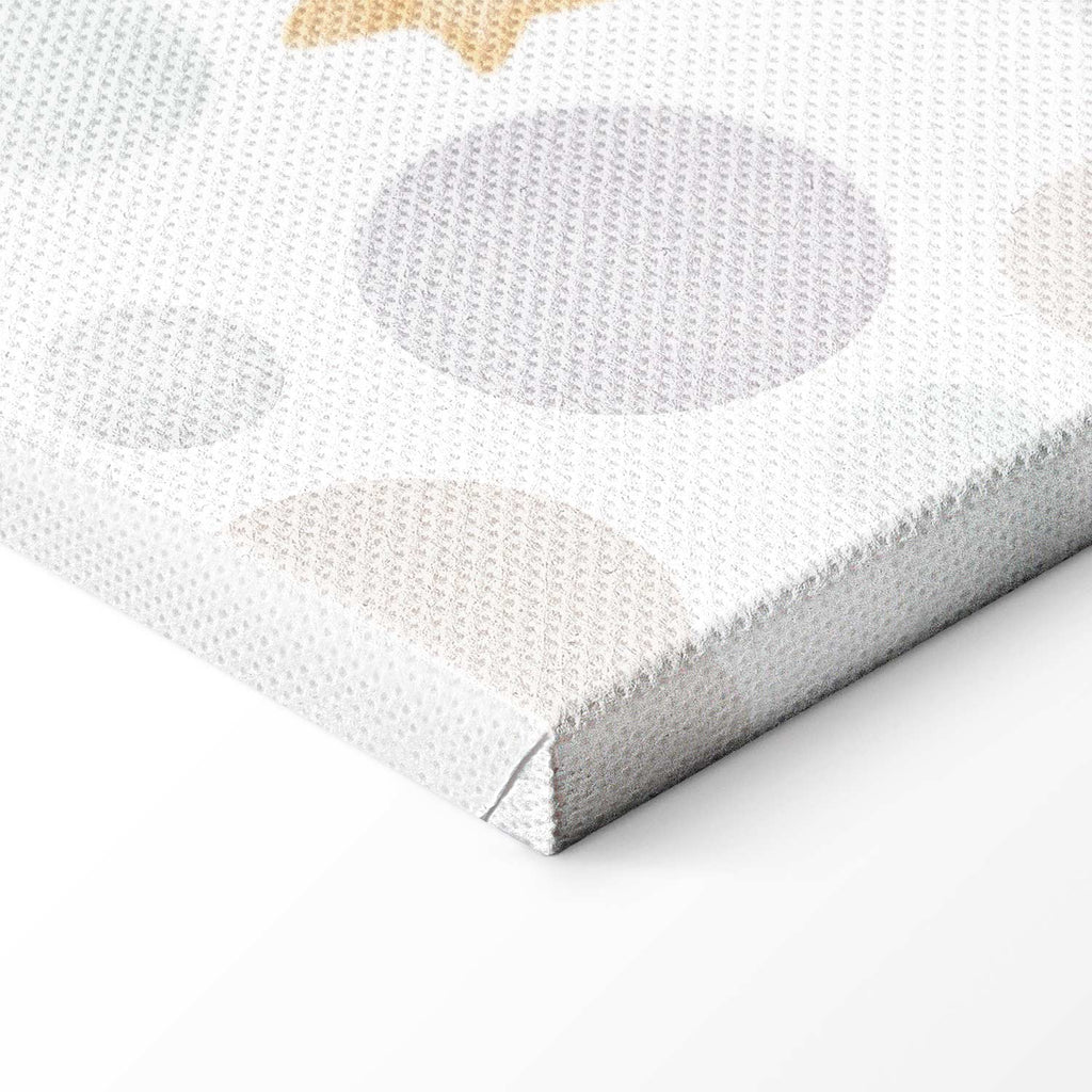 Pastel Space Bear Car Race Canvas Print