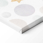 Pastel Space Bear Car Race Canvas Print